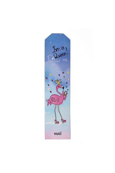 VUKİ Semn de carte din hârtie cu model flamingo