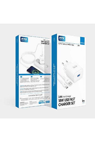 kvk -30 TYPE-C SARJ 3.4A 18W  KVK SERVİS GARANTİLİ