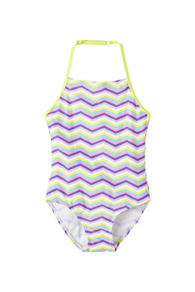 Name it Printed V Cut Swimsuit - Sand Verbena