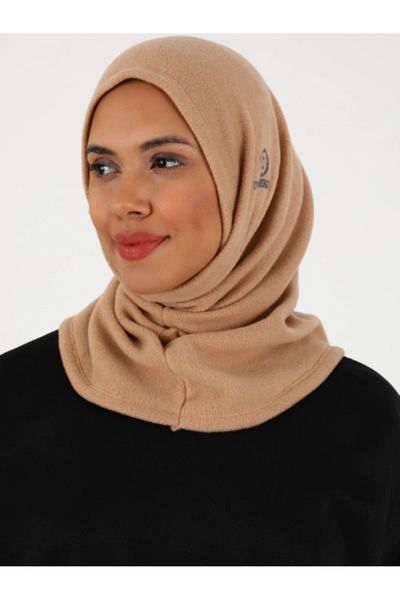 Differenza Camel Color Thermal Fleece Sports Hijab Bonnet