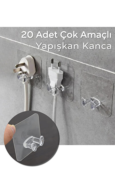 ARVALE 20 komada lepljivih višenamenskih kuka | Držač kabela