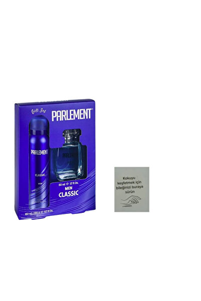 Parlement 150ml 50ml Erkek Parfüm Seti Classıc + koku kartı hediye