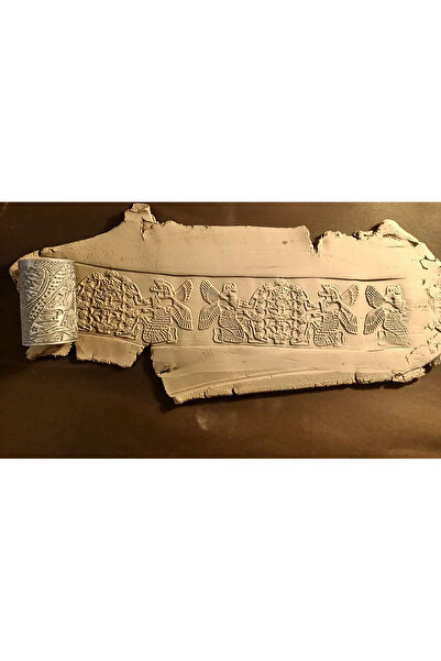 5.5 Cm Tissue Roll Ancient Sumerian And Babylonian Pattern Roll Ceramic And Polymer Clay Mold- Sumer12