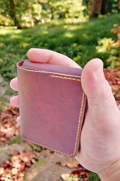 Leather Cy Nexus Unisex Trifold Genuine Leather Wallet - Tan, Camel, Green - Name Writing and Handmade Included