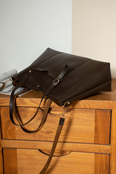 ESTUTE Women's Cross Strap Quality Leather Large Bag