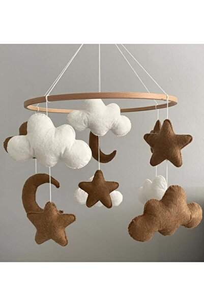 FN El Yapımı Keçe Bebek Dönencesi Beşik Süsü Bebek Odası Dekorasyonu (MÜZİKSİZ)