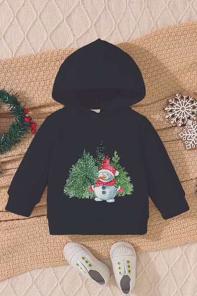 ADABEBEK New Year's Special Snowman Printed Baby Sweatshirt 10133