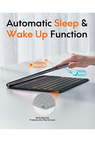 Yesido İpad Air 4 Ve 5. Nesil 10.9 inç Uyumlu Manyetik Magic Keyboard Slim Katlanan Klavyeli Tablet Kılıf