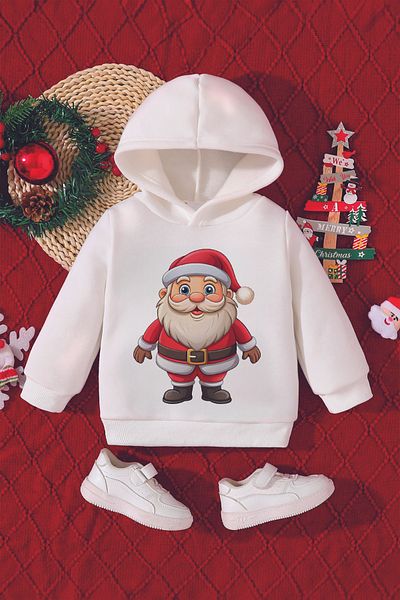 ADABEBEK Santa Printed New Year's Baby Sweatshirt - 23096