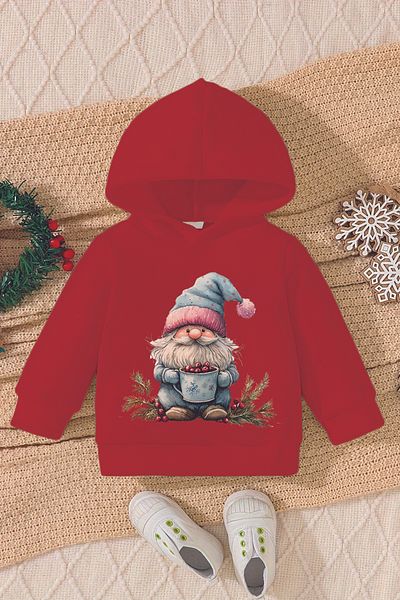 ADABEBEK Christmas Printed Fruit Loving Christmas Dwarf Baby Sweatshirt - 23108