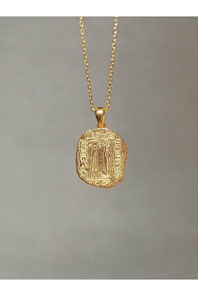 TREND Gümüş Hiyeroglif kolye, Antik mısır sembollü kolye, 925 ayar gümüş hediye kolye