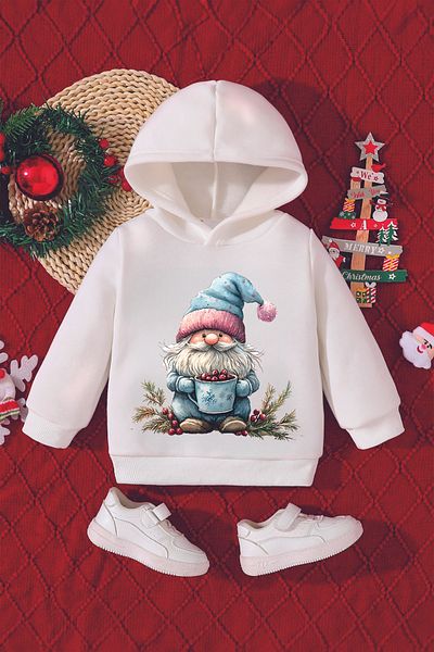 ADABEBEK Christmas Printed Fruit Loving Christmas Dwarf Baby Sweatshirt - 23108
