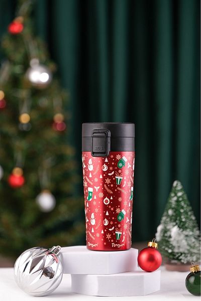 Penguen 380ml Thermos Mug with Filter Lid - New Year's Gift - Sus 304 Stainless Steel, Vacuum Insulated