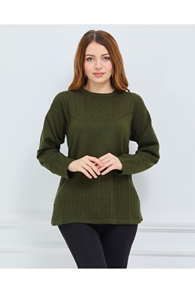 Fresh&Moda Women's Knitwear Winter Middle-Age Daily Mother Blouse Sweater