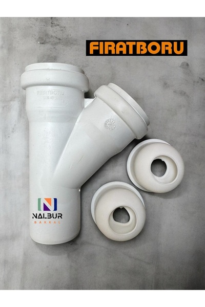 Genel Markalar FIRAT 50x50 Y Çatal Lavabo Altı Gider Çatalı Kaset Contalı