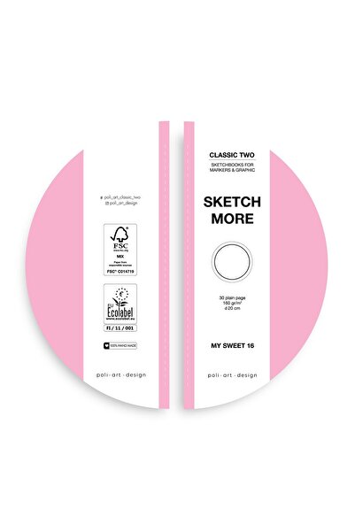 Poli Art Design كراسة رسم مستديرة D20 سم (للمرسم والرسم) كراسة الرسم المستديرة