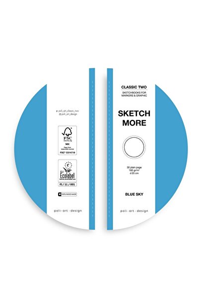 Poli Art Design Round D20 Cm Sketchbook (For Marker And Graphics) Round Sketc...