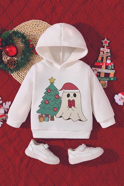 ADABEBEK Christmas Ghost Patterned New Year's Baby Sweatshirt - 23188