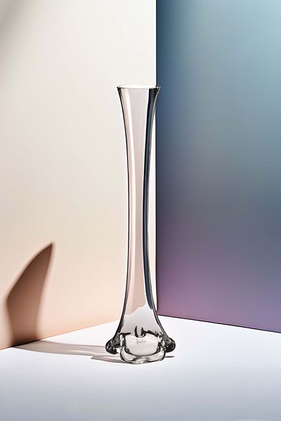 Jenisa Elephant Foot Glass Vase Transparent 60 cm