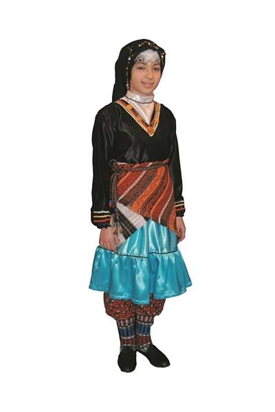 Kostüm Sarayı Costumul Fata Mării Negre |   Ținuta de dans popular pentru fete locale din Marea Neagră