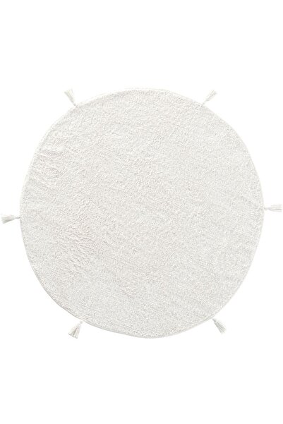 Cool Halı Cool Cotton Ccn Beyaz Yıkanabilir Kaymaz Tabanlı Naturel Pamuk Doku...