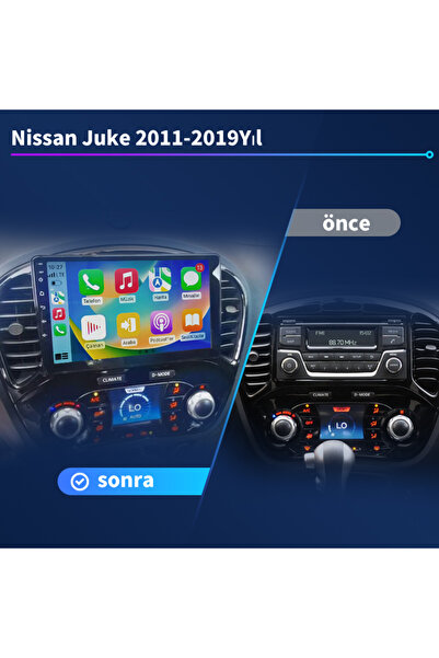 Dobest Nissan Juke 2011-2019Yıl Kablosuz Carplay/Navigasyon/gps/Geri vites ar...