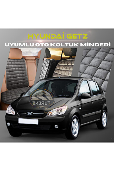 SHOOPLAA طقم وسائد مقعد السيارة Hyundai Getz بلون أنثراسايت مع جيوب ريش تايلا...