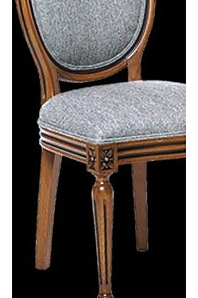 Ankara Mobilya Sandalye 12889 Zus2152 Madalyon Model Kayın Torna Retro Ayak Parlak Ceviz El Yapım