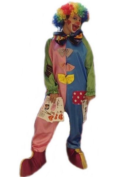 Kostüm Sarayı Clown Costume Adult Model-7| Adult Clown Costume with Bow Tie