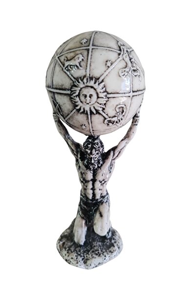 Home Atlas Heykeli 20 cm Siyah Beyaz