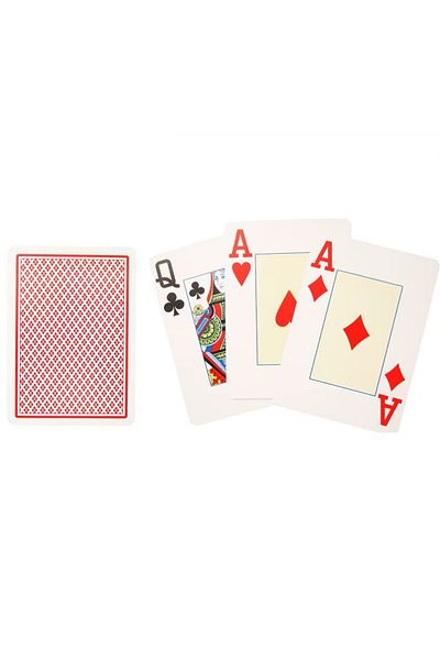SPELT Jumbo Red Pvc Card Card - 8.9cm X 6.4cm Playing Cards