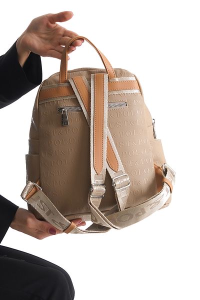 DELSOLERA Rucsac zilnic cu fermoar cu model pentru femei