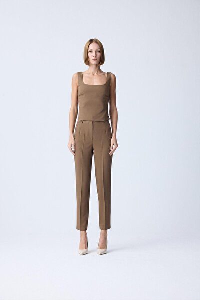 rue Μπλούζα με τετράγωνο λαιμόκοψη με υφή βιζόν