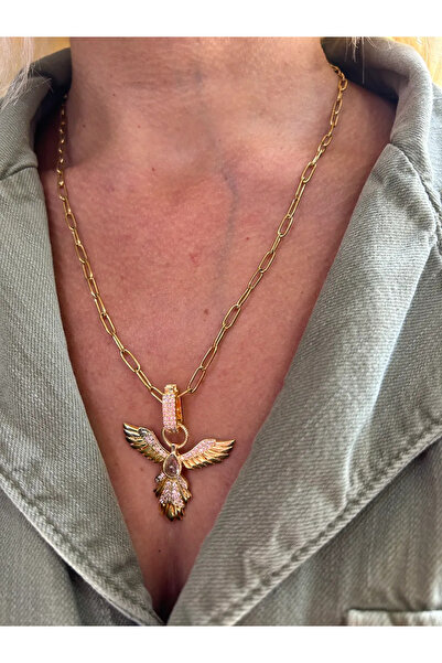 staınless steel Steel Stone Ankakuşu Necklace