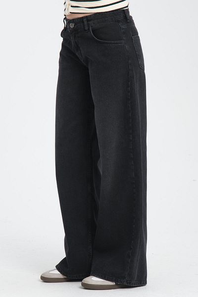 Store High Waist Wide Leg 100% Cotton Jean Pants