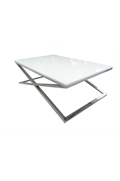 BENGİ TİCARET Orta Sehpa 13917 X ST Çapraz Model Metal Nikelaj Ayak Parlak Bo...