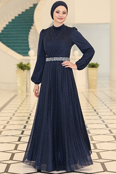 Esilanur Dila Tesettür Abiye Lacivert