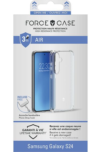 Force Samsung Galaxy S24 Air Transparent Reinforced Case