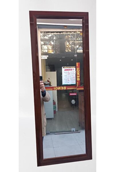 BENGİ TİCARET Boy 90021 Ayna MDF lam Çerçeve 1 Sınıf Ayna Parlak Ceviz Boya K...
