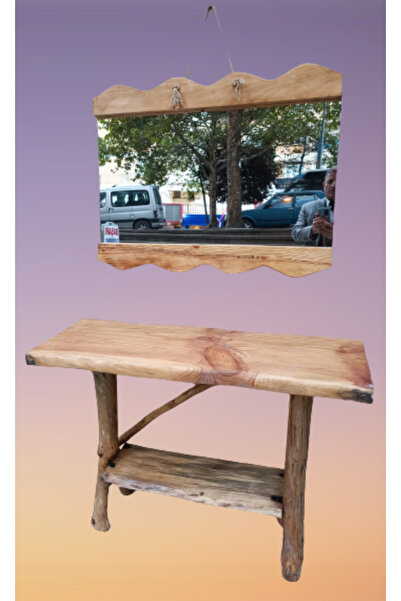 BENGİ TİCARET Dresuar 12098 lambader Kuru Zeytin Çam Ağaç İmal fırınlanmış Do...