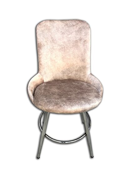 Ankara Mobilya Sandalye 12599 ŞATO Model Metal KROM Kaplama Kiremit Kahve Bal...