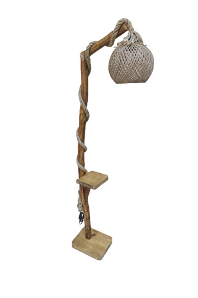 BENGİ TİCARET Lambader 17717 Eko Atmaca Tekli Doğal Malzeme Kuru Zeytin Çam Dalından Yapım El Yapım