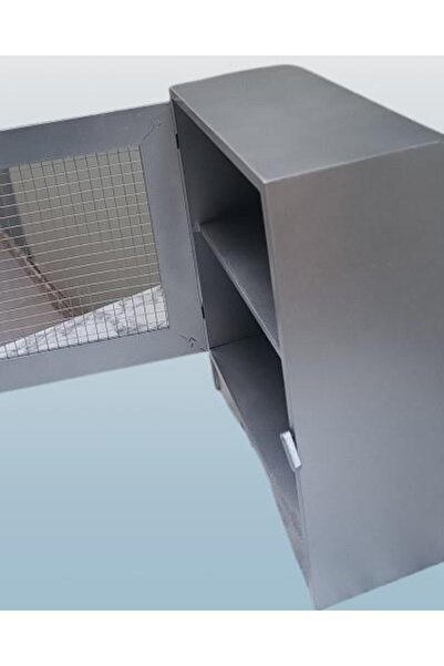 BENGİ TİCARET Hobi ADN 90354 Model Dekoratif Tezgah Telli Dolap Gümüş Gri Ren...