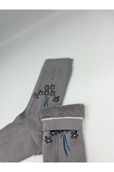 B Beşiroğlu Since 1980 Женски дебели вълнени памучни цветни дълги чорапи с де...