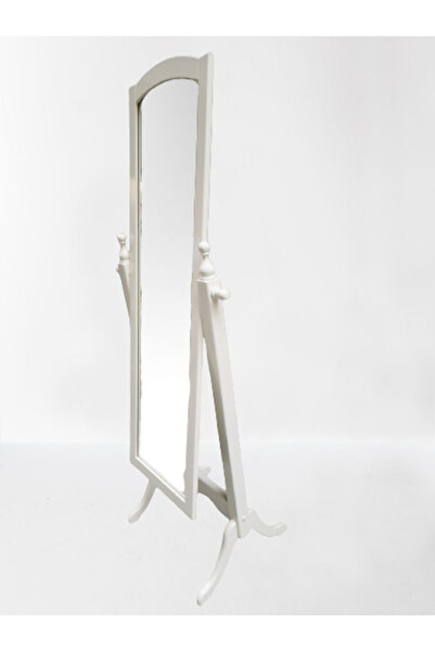 BENGİ TİCARET Boy 19321 Ayna Ahşap MDF Parlak Beyaz Lake Dikdörtgen Klasik Mo...