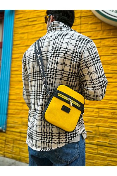 Chekich CH102 Stealht Men's Square Bag - Black and Yellow