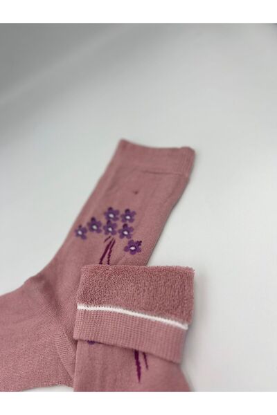 B Beşiroğlu Since 1980 Женски дебели вълнени памучни цветни дълги чорапи с де...