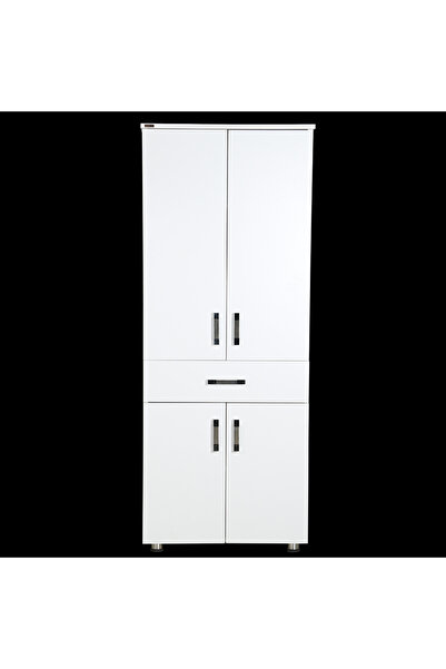 Ankara Mobilya Çok Amaçlı 12685 Dolap Hard BEYAZ Suntalem 4Raf 1Çekm Kutu sev...