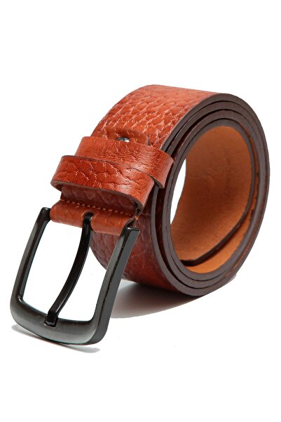 Esgue Curea din piele naturală de 4,5 cm imprimată bronzată