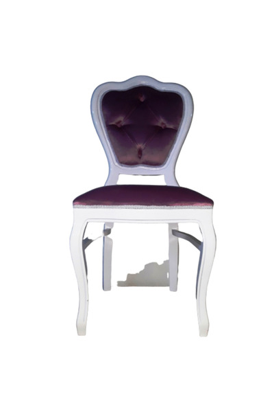 BENGİ TİCARET Sandalye13927 Klasik Mobilya Model Kayın Parlak Beyaz babyfac k...